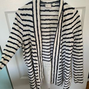 Black and white flowy sweater